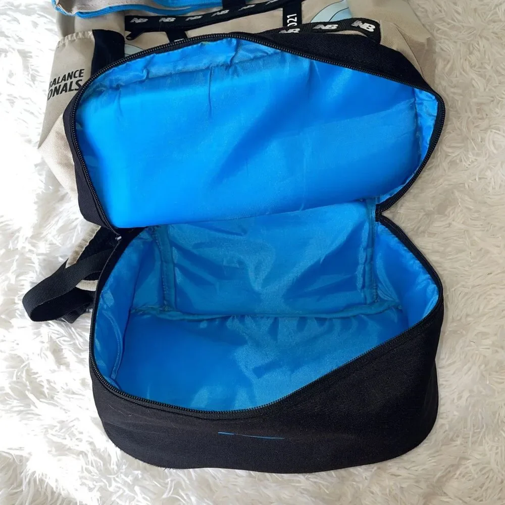 New Balance Track and Field Nationals 2021 Roll Top Backpack Beige Black Blue